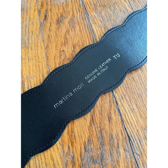 MARTINA MORI Metallic Bronze Leather Waist Belt sz OS (NWT) - Picture 8 of 12